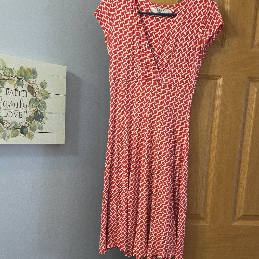 Orange Patterned Women's Dress